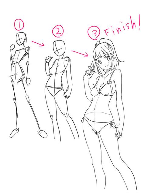 How To Draw Anime Girl Body Step By Step