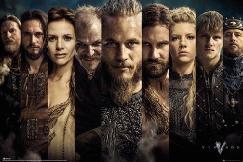 959 24x36 Vikings History Poster Cast Of Characters Ebay