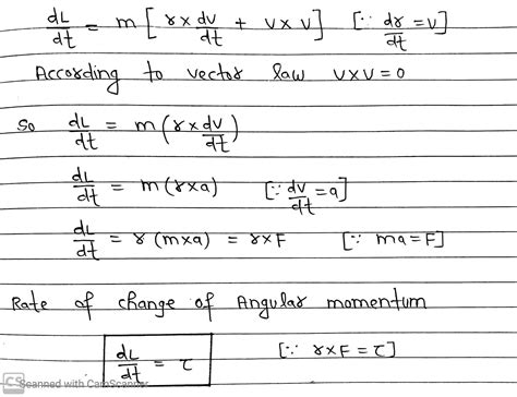 Relation Between Torque And Angular Momentum Maths And Physics With