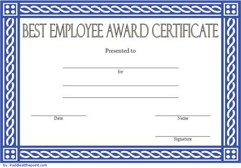 The Exciting Best Employee Certificate Template Free Download In Word