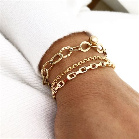 Guld Armb Nd Dainty Bracelets Gold Bracelet Set Gold Bracelet For Women