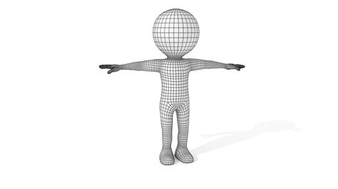 3d Model Fully Rigged Stickman Character Vr Ar Low Poly Obj Fbx Images
