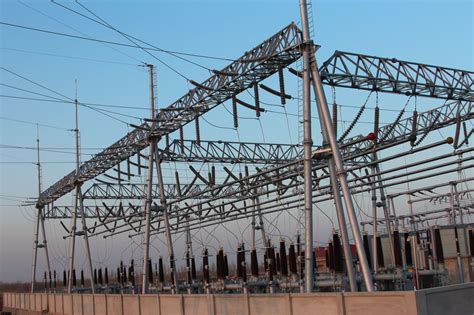 500kv Anti Rust Steel Framework Substation Structure With Hot Dip