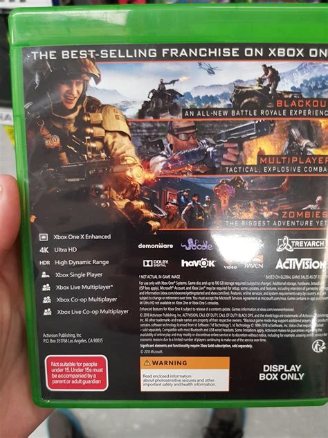 Black Ops 4 Xbox One Back Cover Rxboxone