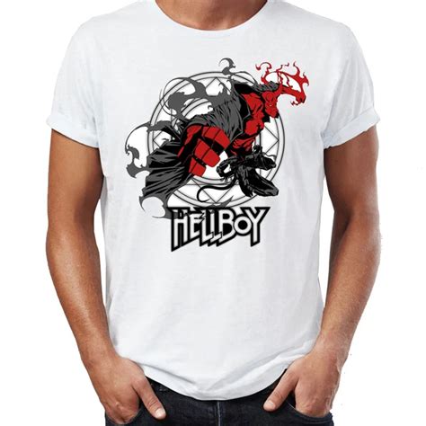 Mens T Shirt Hellboy Movie Anti Hero Demon Badass Artsy Awesome