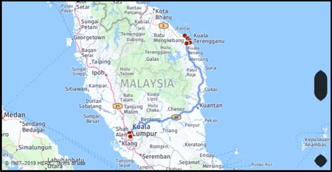 If you travel with an airplane (which has average speed of 560 miles) from kuala selangor to kuala terengganu, it takes 0.34 hours to arrive. What is the drive distance from Kuala Lumpur to Merang ...