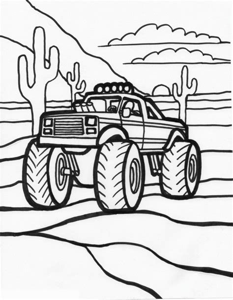 Here will be classic and sport cars, old classic and modern models, smal cars and big cars, racing cars and exotic cars. Free Printable Monster Truck Coloring Pages For Kids