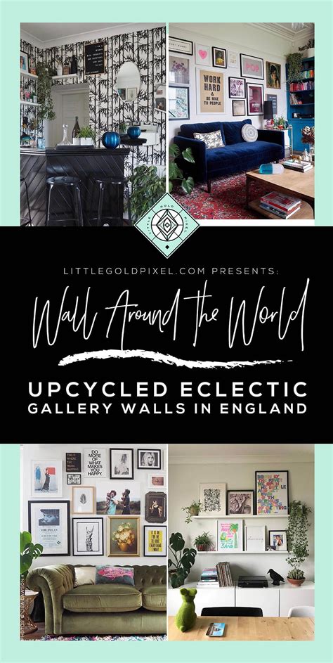 Eclectic Gallery Walls • Upcycled Glam Home Tour • Little Gold Pixel