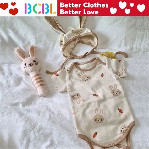 Bcbl Baby Rabbit Romper With Hat Set Rabbit Carrot Print New Baby