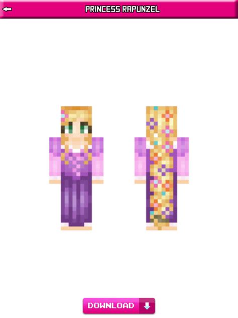 Princess Minecraft Skin Layout