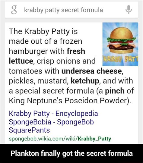 The Krabby Patty Is “ Made Out Of A Frozen Hamburger With Fresh Lettuce