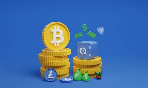 Premium Photo 3d Cryptocurrency Coins With Safe Box 3d Bitcoin