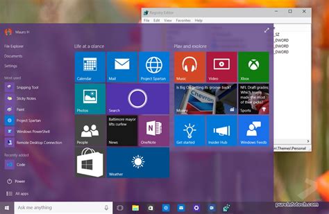 Windows 10 How To Enable The Start Menu Blur Effect Manually