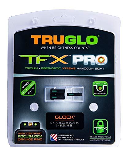Truglo Tfx Pro Glock Low Set Tritiumfiber Optic Daynight Sights