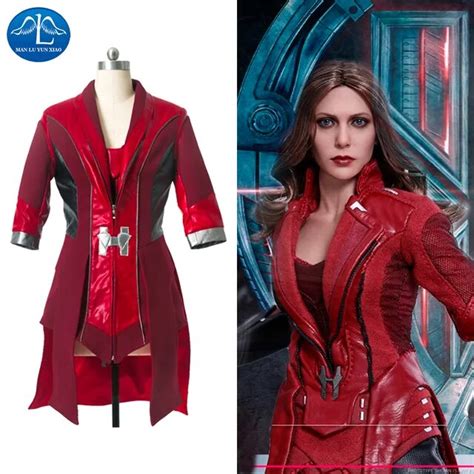 Manluyunxiao Women S The Avengers 2 Scarlet Witch Cosplay Costume Women S Coat Factory Price