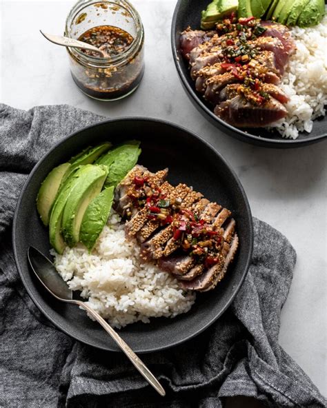 Sesame Seared Ahi Tuna Steaks With Korean Dipping Sauce The Subversive Table