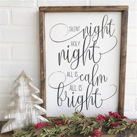 Silent Night Holy Night All Is Calm All Is Bright Etsy In 2020