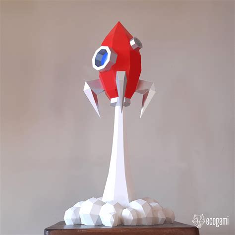 Rocket Papercraft Template Diy Papercraft D Rocket Printable Space My