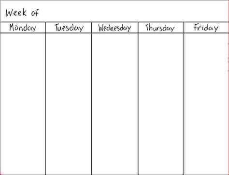 7 Week Calendar Template Calendar Template Printable