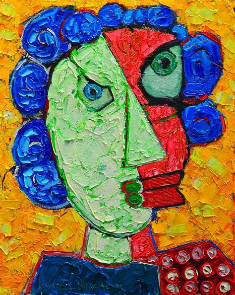 Duality In Oneness Abstract Expressionist Portrait