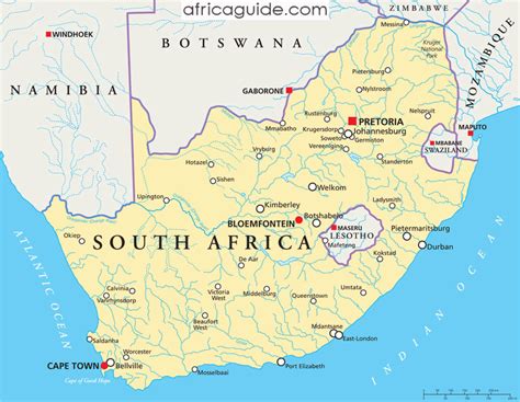 North And South Africa Map | Time Zones Map