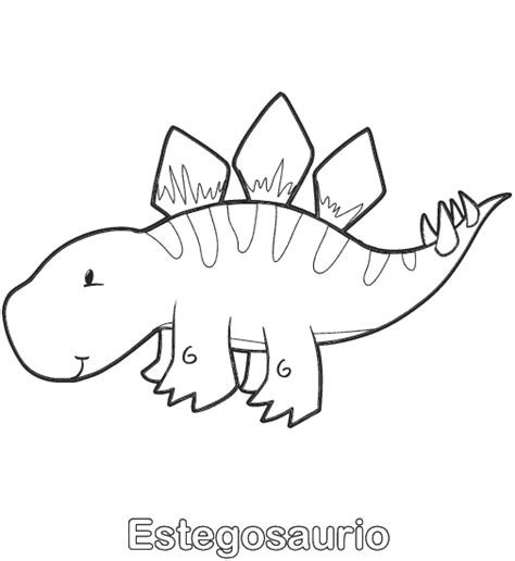 Colorear Dibujo De Estegosaurio Dibujos Infantiles Gratis Vivajuegos