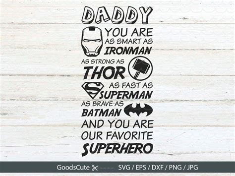 Superhero Daddy Svg Daddy Svg Fathers Day File Diy Dad Shirt Etsy