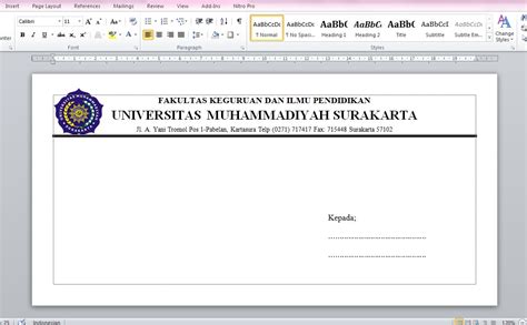Cara Membuat Ukuran Amplop Kecil Di Word - IMAGESEE