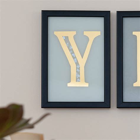 Personalised Gold Leaf Pearl Letter Glass Art By Letters By Em