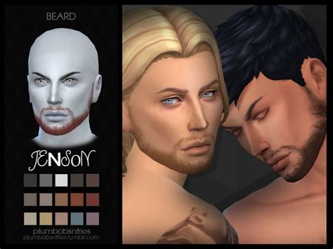 Plumbobs N Fries Pnf Jenson Sims 4 Hair Male Facial Hair Sims