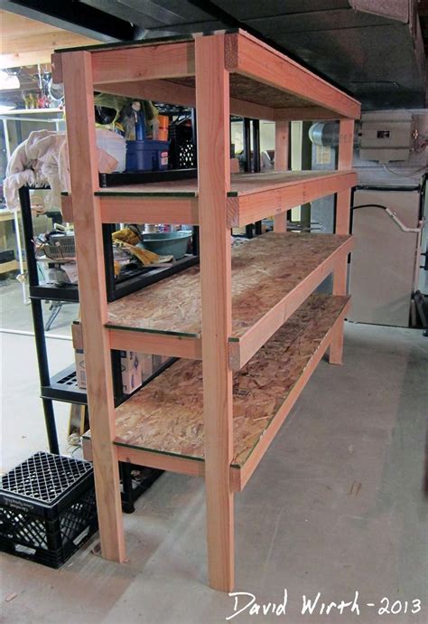 Diy 2×4 storage shelves, plans include a pdf download, material list, drawings, and measurements. Storage Shelf for the Basement
