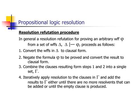 Ppt Propositional Logic Resolution Powerpoint Presentation Id455958
