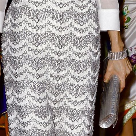 A Closer Look At The Skirt And Accessories Letizia Is Wearing A White