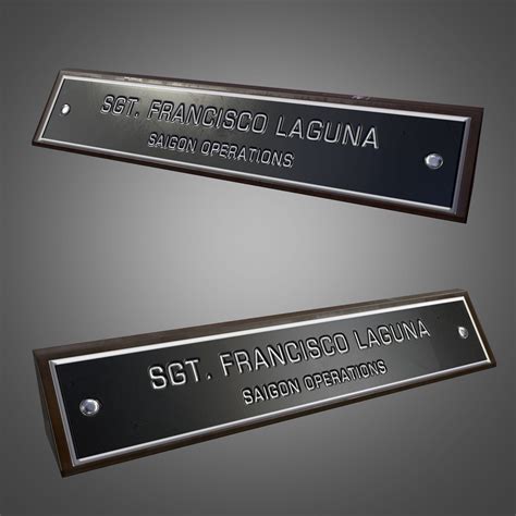 3D model PBR Desk Name Plate - Game Ready | CGTrader