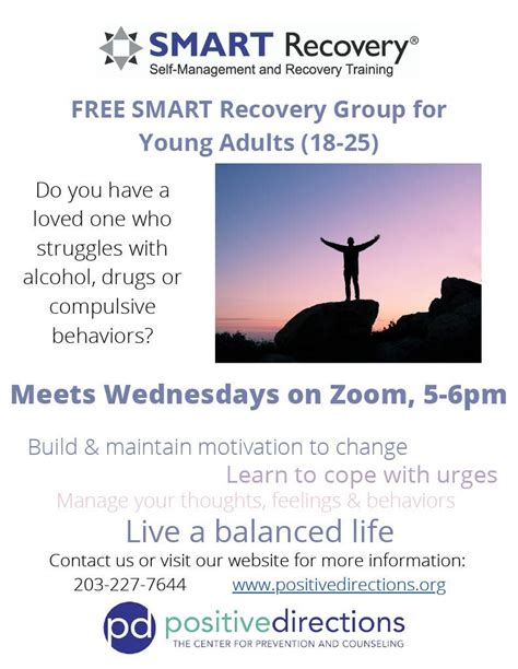 Jun 3 Smart Recovery Young Adults 18 25 Group On Zoom Milford Ct