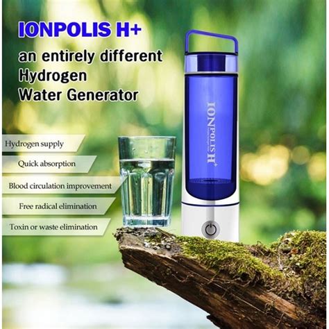 Ionpolis H Plus Portable Hydrogen Alkaline Water Bottle And Filter