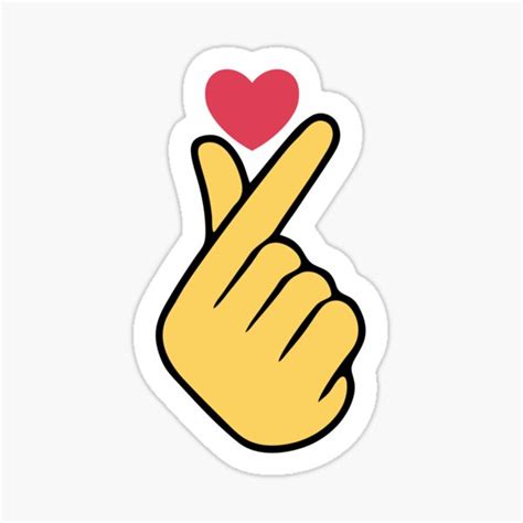 Finger Heart Emoji Sticker For Sale By Corneliusdesign Redbubble