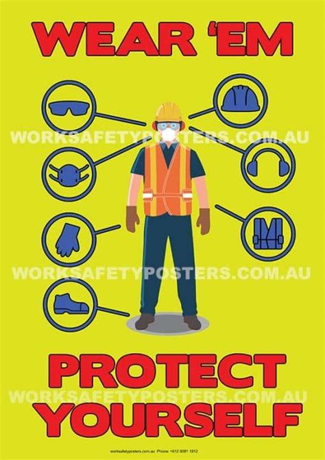 Ppe Wear Em Poster Safety Posters Australia