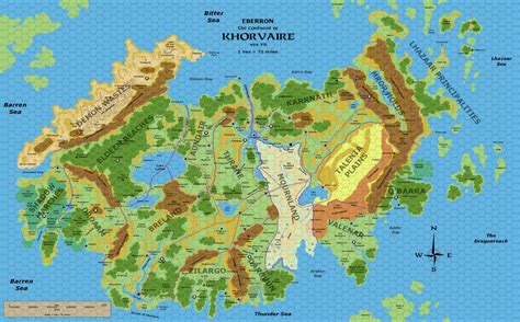 Khorvaire Fantasy Map Map Hex Map
