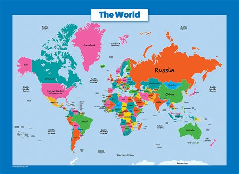 Buy World For Kids Laminated Wall Chart Of The World Online At