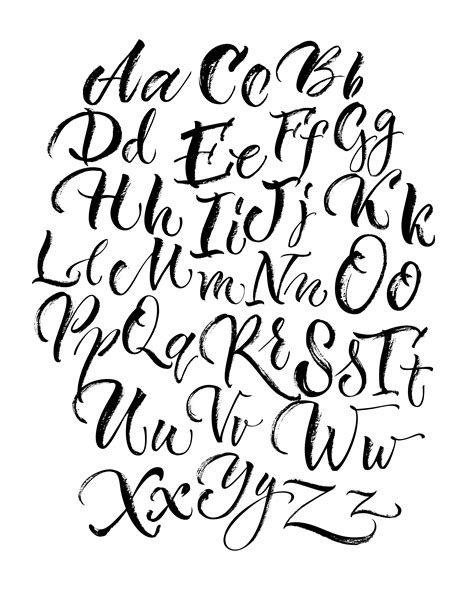 Black Scrawling Uppercase And Lowercase Alphabet Letters 482072 Vector