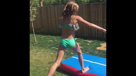 Slip And Slide Gymnastics Challenge Youtube