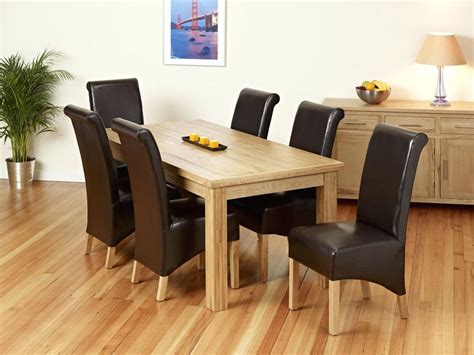 The width and depth of the table vary based on the shape. 20 Best Collection of Light Oak Dining Tables and 6 Chairs ...