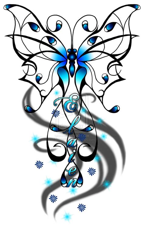 Blue Butterfly Tattoo Request By Mangax3me On Deviantart Blue