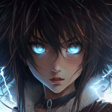 Download Bright Anime Girl Shining Blue Eyes Wallpaper
