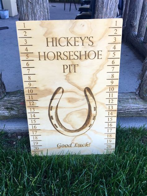 Horseshoecornhole Scoreboard Personalized Customized