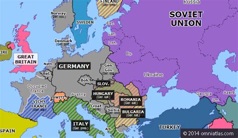 Europe Map Eve Ww2