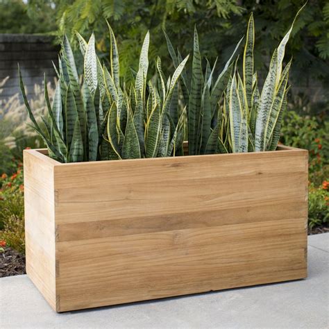 Tall Wooden Planters Natural Large Planters For Outdoors Homesfeed