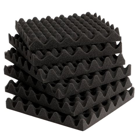 6pcs 30x30x4cm Soundproofing Acoustic Foam Tiles Noise Sound Absorbing