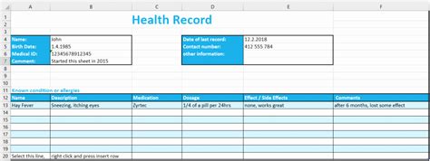 Patient Tracking Excel Template